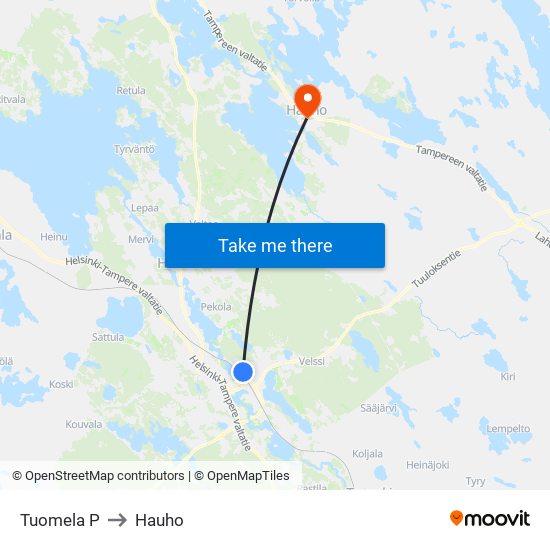 Tuomela P to Hauho map