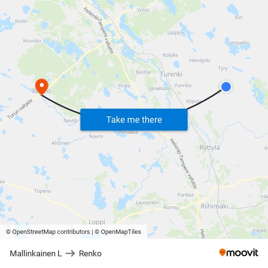 Mallinkainen L to Renko map