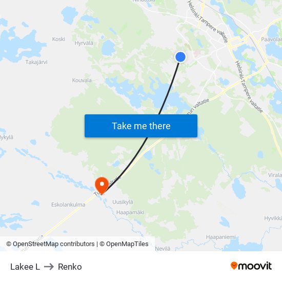 Lakee L to Renko map