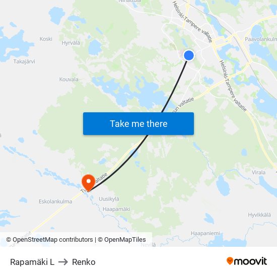 Rapamäki L to Renko map