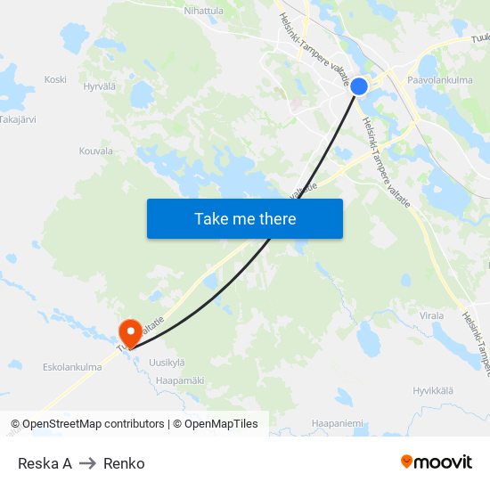 Reska A to Renko map