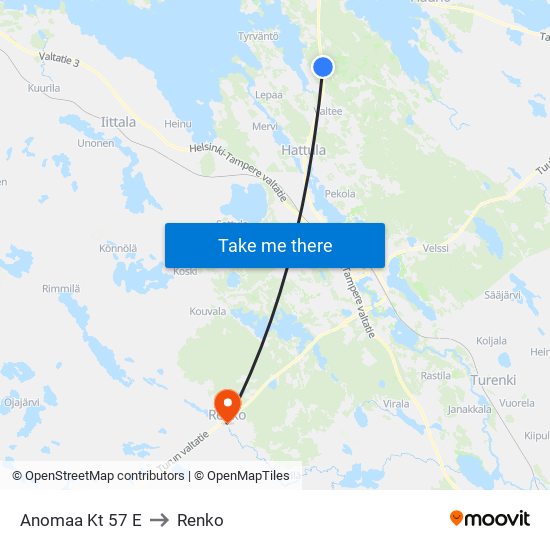Anomaa Kt 57 E to Renko map