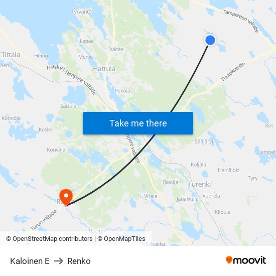 Kaloinen E to Renko map