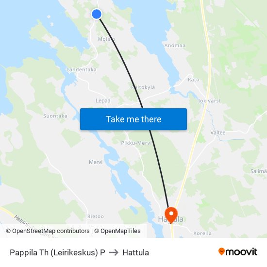 Pappila Th (Leirikeskus) P to Hattula map