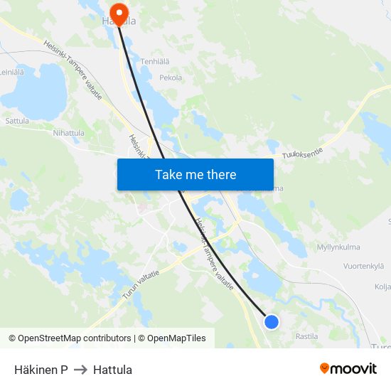 Häkinen P to Hattula map