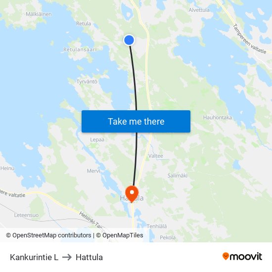 Kankurintie L to Hattula map