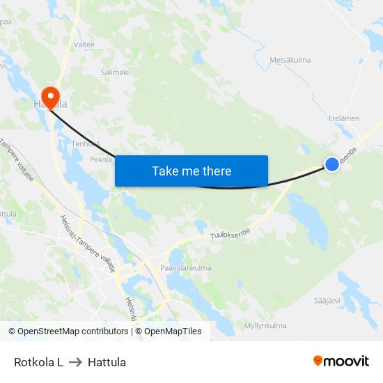 Rotkola L to Hattula map