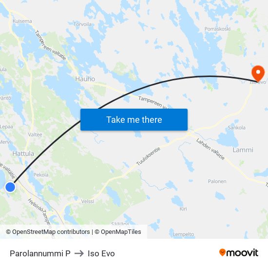 Parolannummi P to Iso Evo map