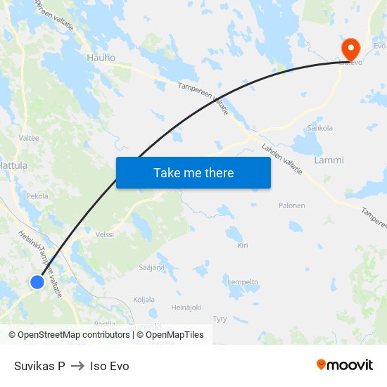 Suvikas P to Iso Evo map