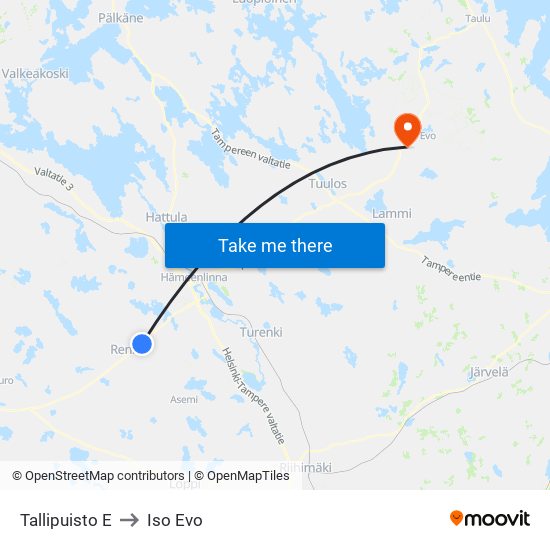 Tallipuisto E to Iso Evo map