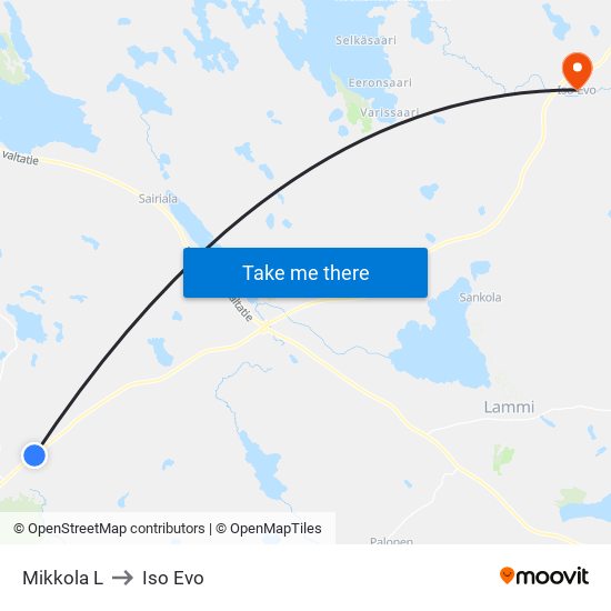 Mikkola L to Iso Evo map