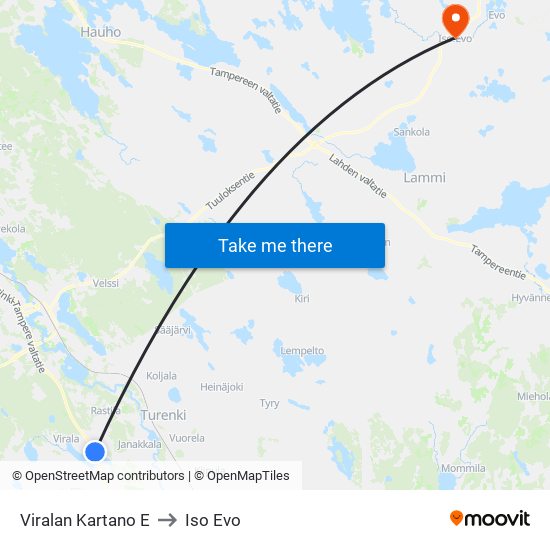 Viralan Kartano E to Iso Evo map