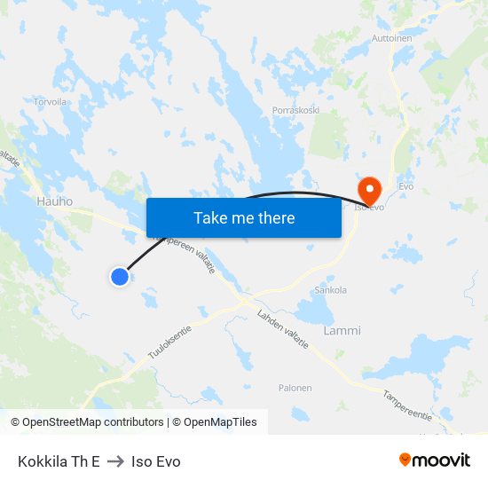 Kokkila Th E to Iso Evo map