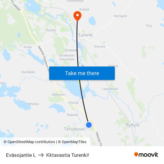 Eväsojantie L to Kktavastia Turenki! map