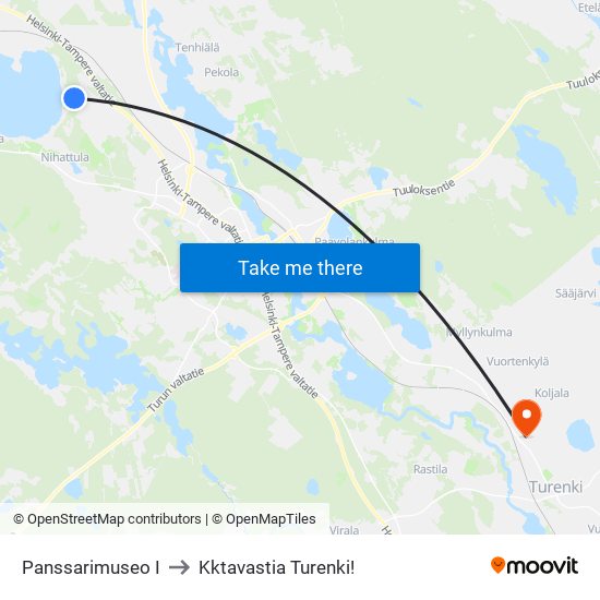 Panssarimuseo I to Kktavastia Turenki! map