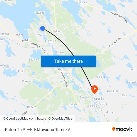 Raton Th P to Kktavastia Turenki! map