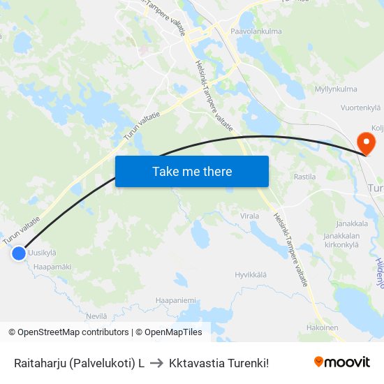 Raitaharju (Palvelukoti) L to Kktavastia Turenki! map
