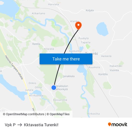 Vpk P to Kktavastia Turenki! map