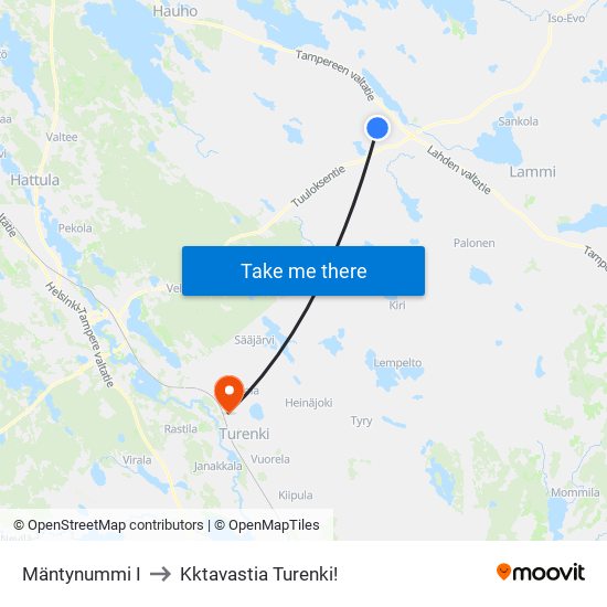 Mäntynummi I to Kktavastia Turenki! map