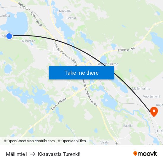 Mällintie I to Kktavastia Turenki! map