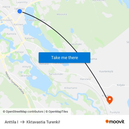 Anttila I to Kktavastia Turenki! map