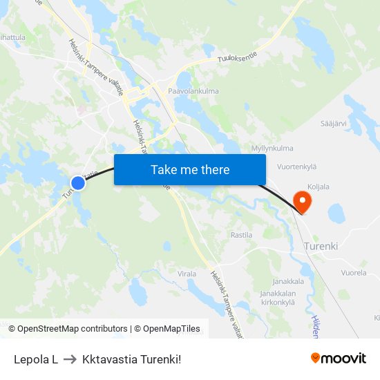 Lepola L to Kktavastia Turenki! map