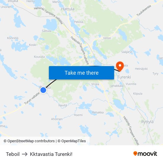 Teboil to Kktavastia Turenki! map