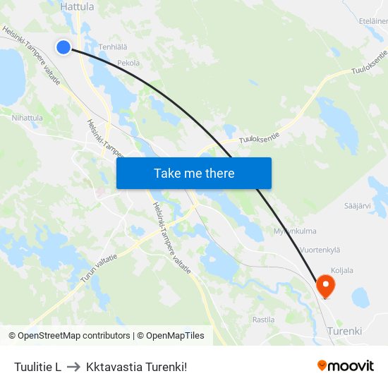 Tuulitie L to Kktavastia Turenki! map