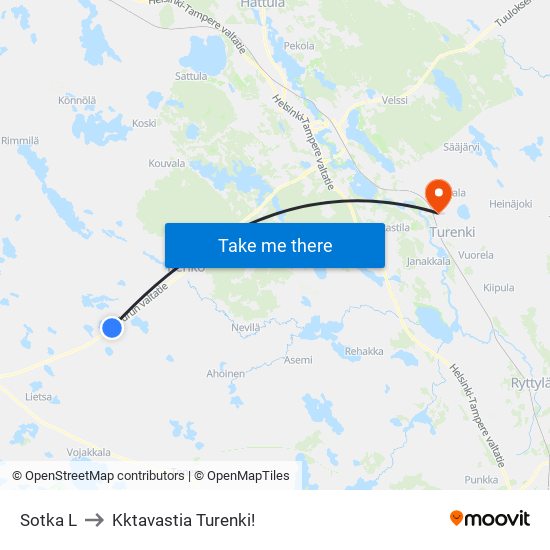 Sotka L to Kktavastia Turenki! map