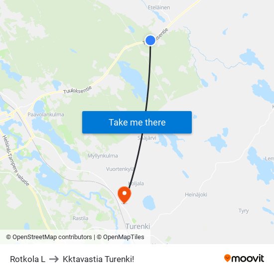 Rotkola L to Kktavastia Turenki! map