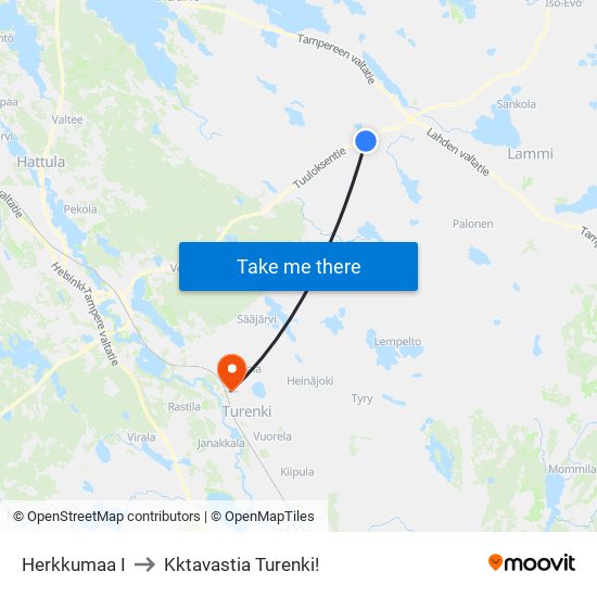 Herkkumaa I to Kktavastia Turenki! map