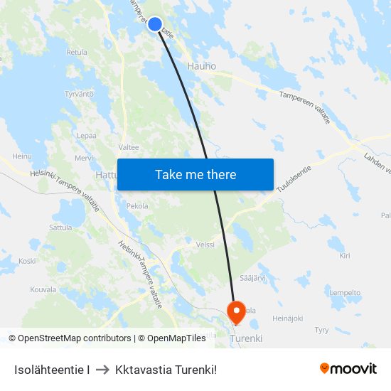 Isolähteentie I to Kktavastia Turenki! map