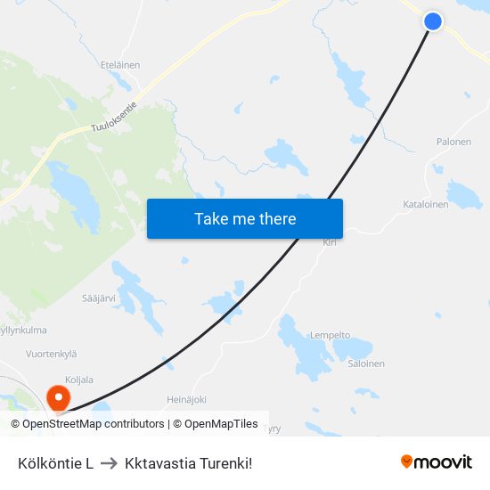 Kölköntie L to Kktavastia Turenki! map