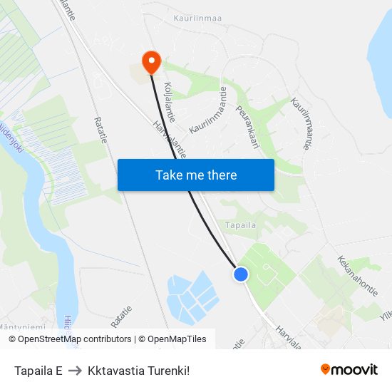 Tapaila E to Kktavastia Turenki! map
