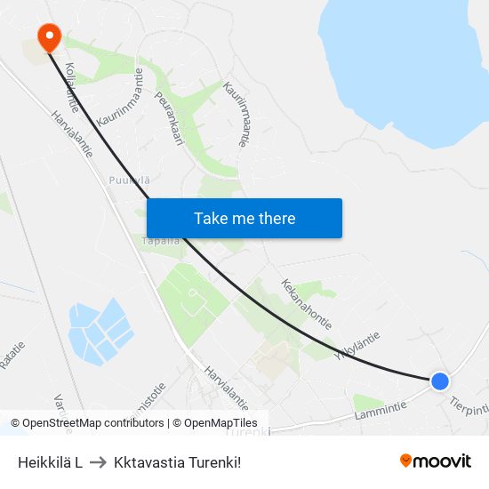 Heikkilä L to Kktavastia Turenki! map
