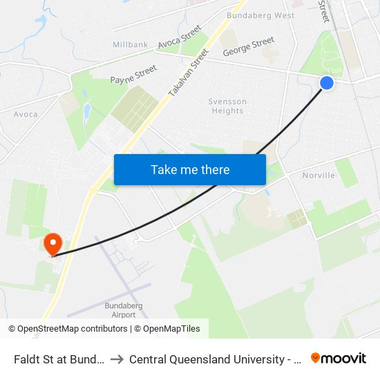 Faldt St at Bundaberg Tafe to Central Queensland University - Bundaberg Campus map