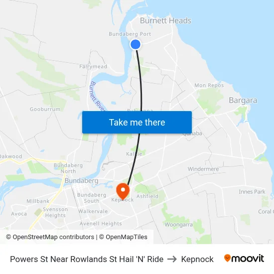 Powers St Near Rowlands St Hail 'N' Ride to Kepnock map