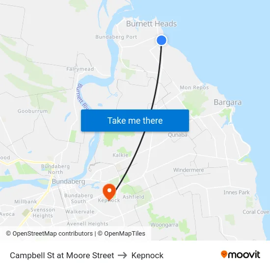 Campbell St at Moore Street to Kepnock map