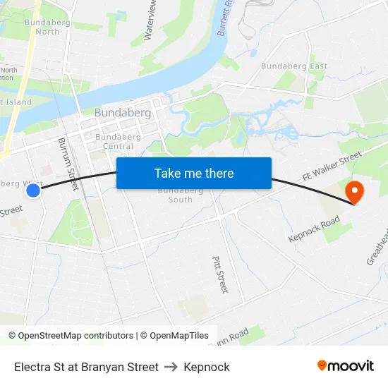 Electra St at Branyan Street to Kepnock map