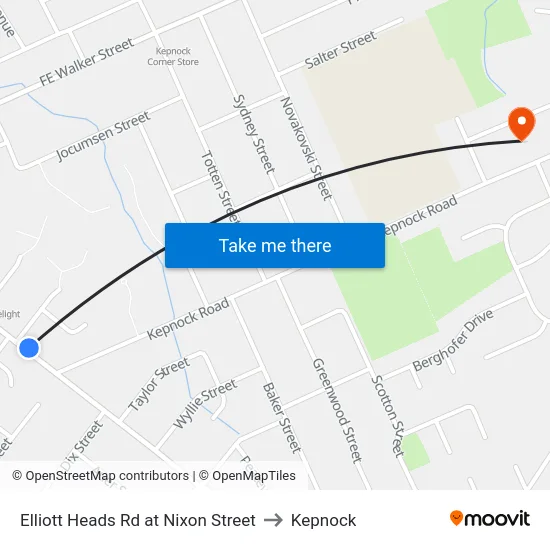 Elliott Heads Rd at Nixon Street to Kepnock map