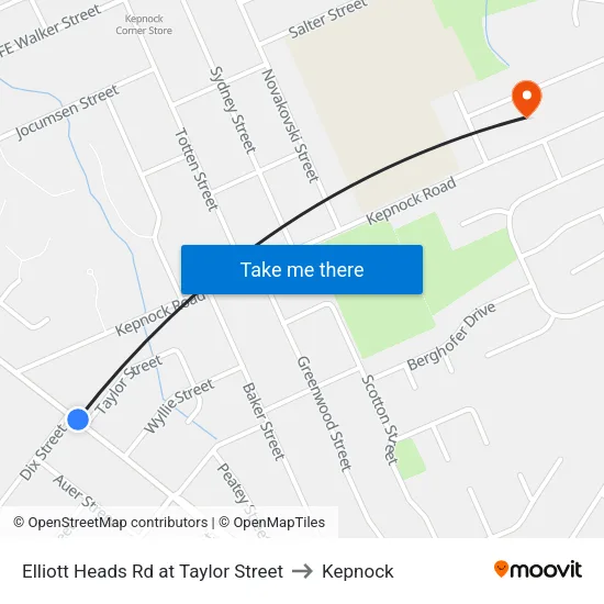 Elliott Heads Rd at Taylor Street to Kepnock map