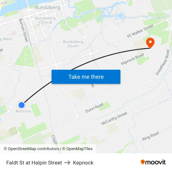 Faldt St at Halpin Street to Kepnock map