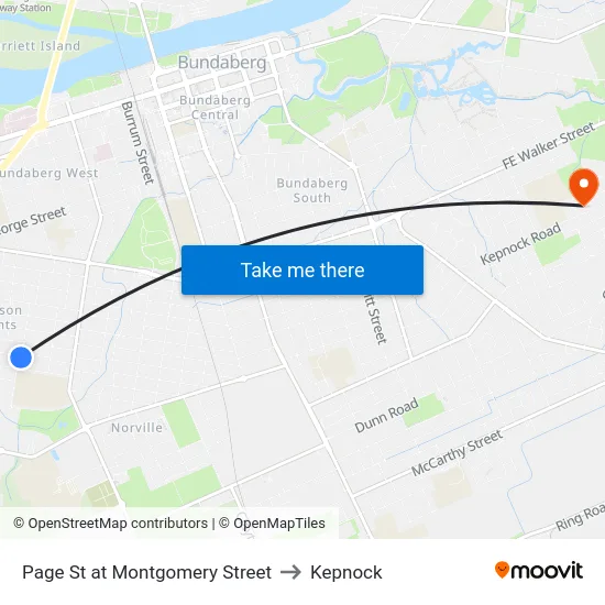 Page St at Montgomery Street to Kepnock map