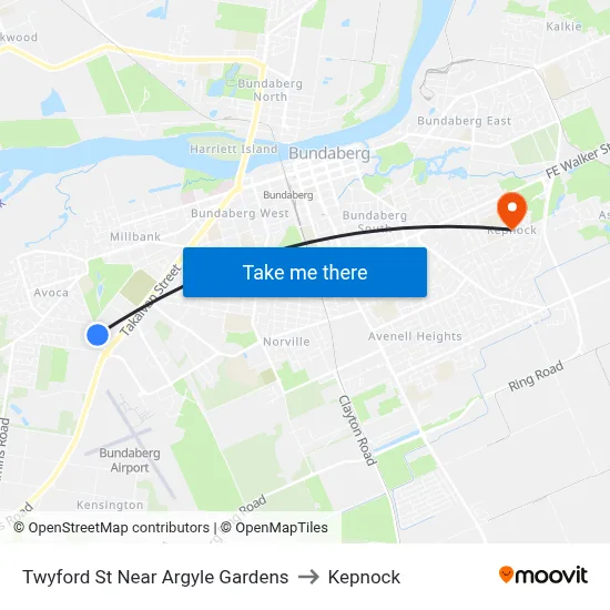 Twyford St Near Argyle Gardens to Kepnock map