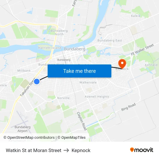 Watkin St at Moran Street to Kepnock map