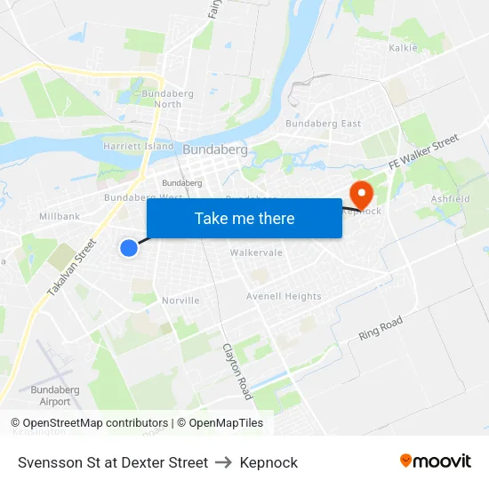 Svensson St at Dexter Street to Kepnock map
