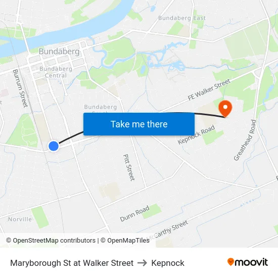 Maryborough St at Walker Street to Kepnock map