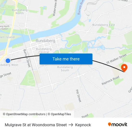 Mulgrave St at Woondooma Street to Kepnock map