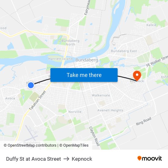 Duffy St at Avoca Street to Kepnock map