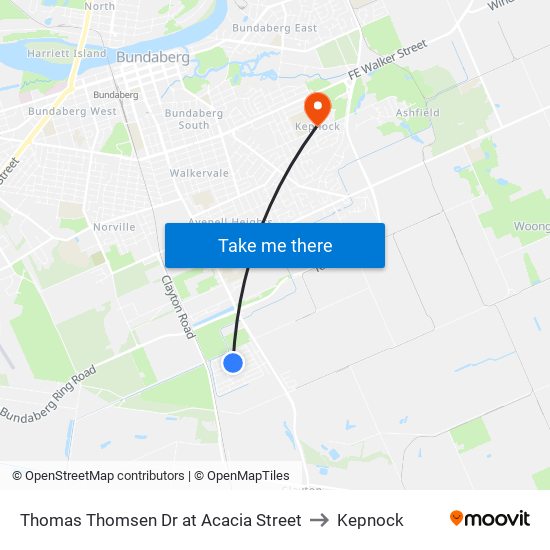 Thomas Thomsen Dr at Acacia Street to Kepnock map